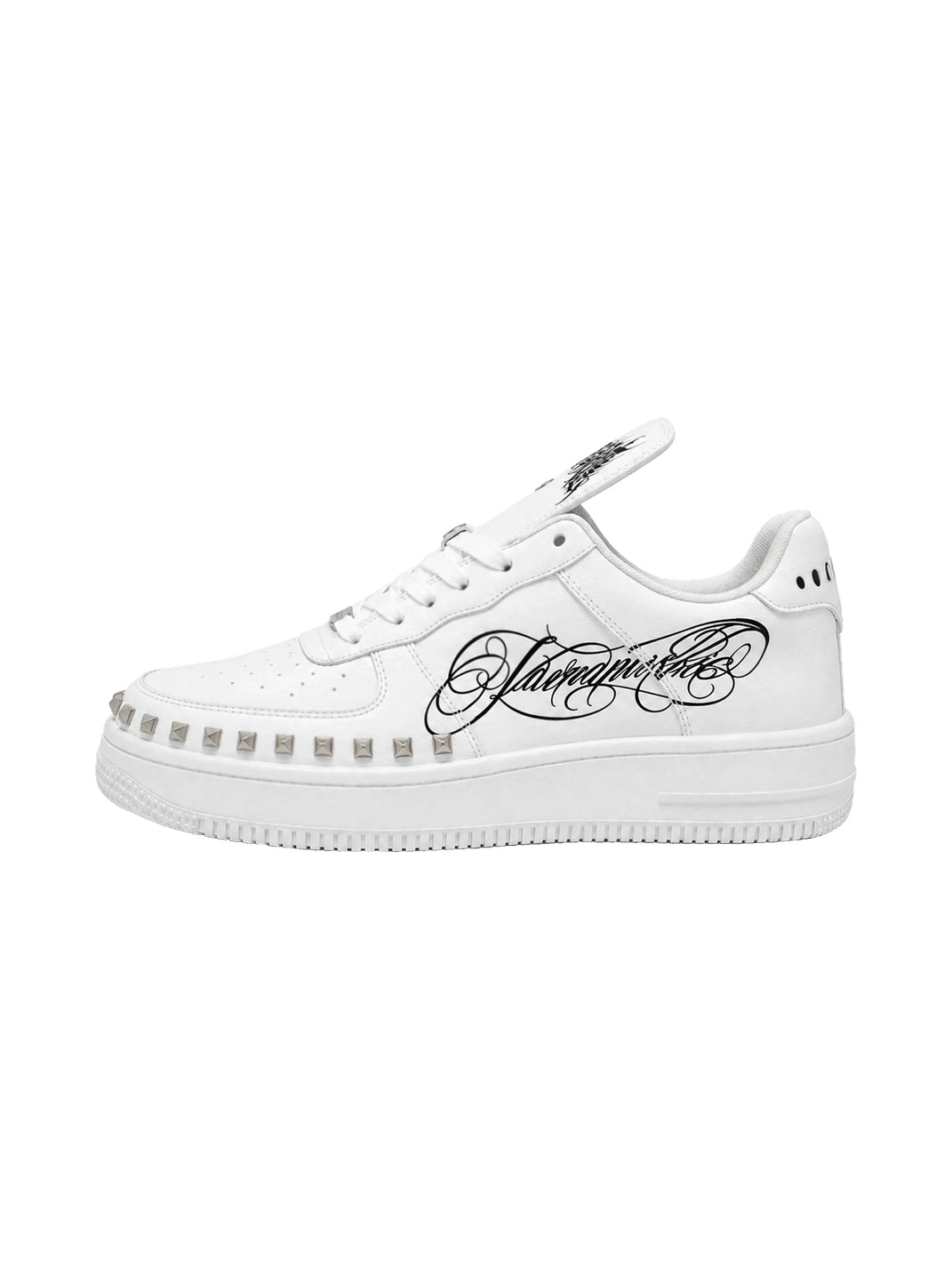 KARMANISTIC Rivet Thick-Soled Low-Top Sneakers - Rivet White
