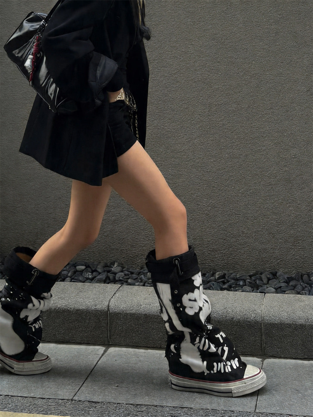 Jpoetry Graffiti-Print Canvas Mid-Calf Boots - view 4