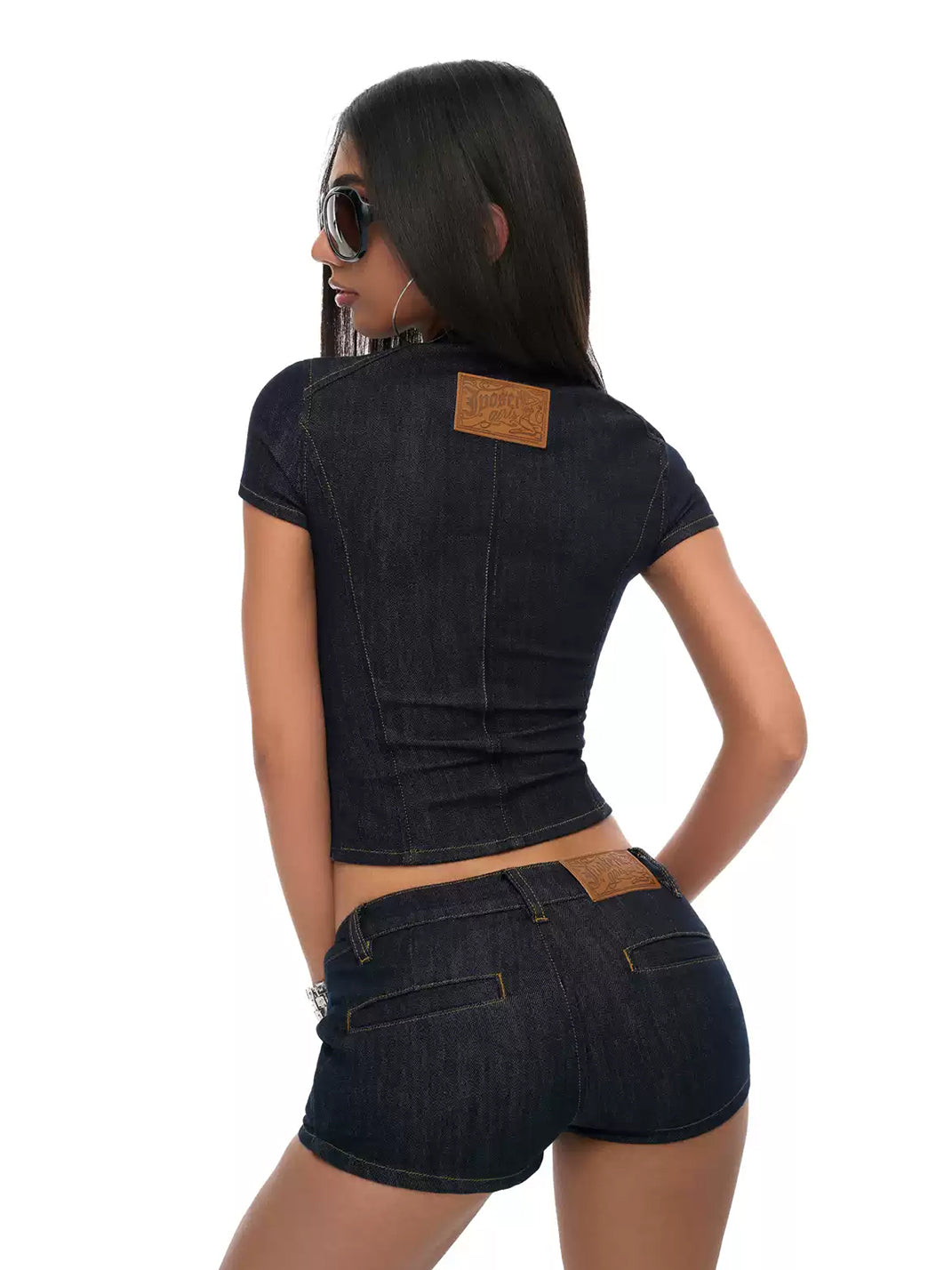 JYOSEI Deep Blue Denim Two-Piece Set - view 4