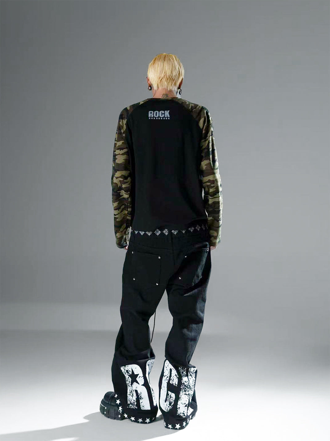 DETW Skull Camouflage Long-Sleeved T-Shirt - view 4
