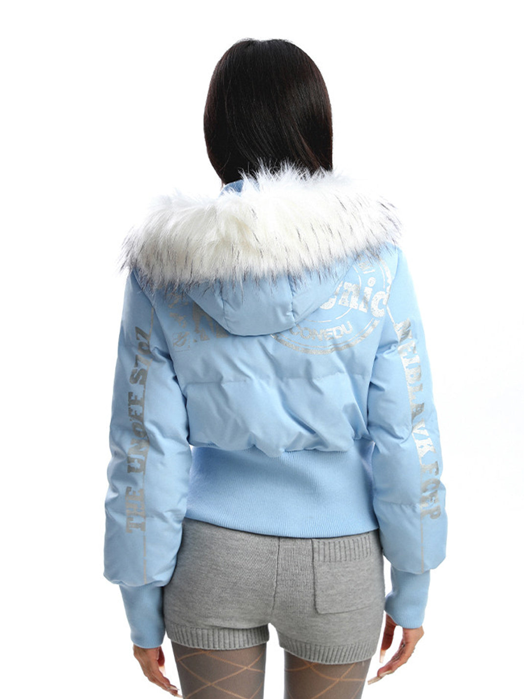 BIGGOLD Removable Fur-Collar Hooded Cotton-Padded Jacket - view 4