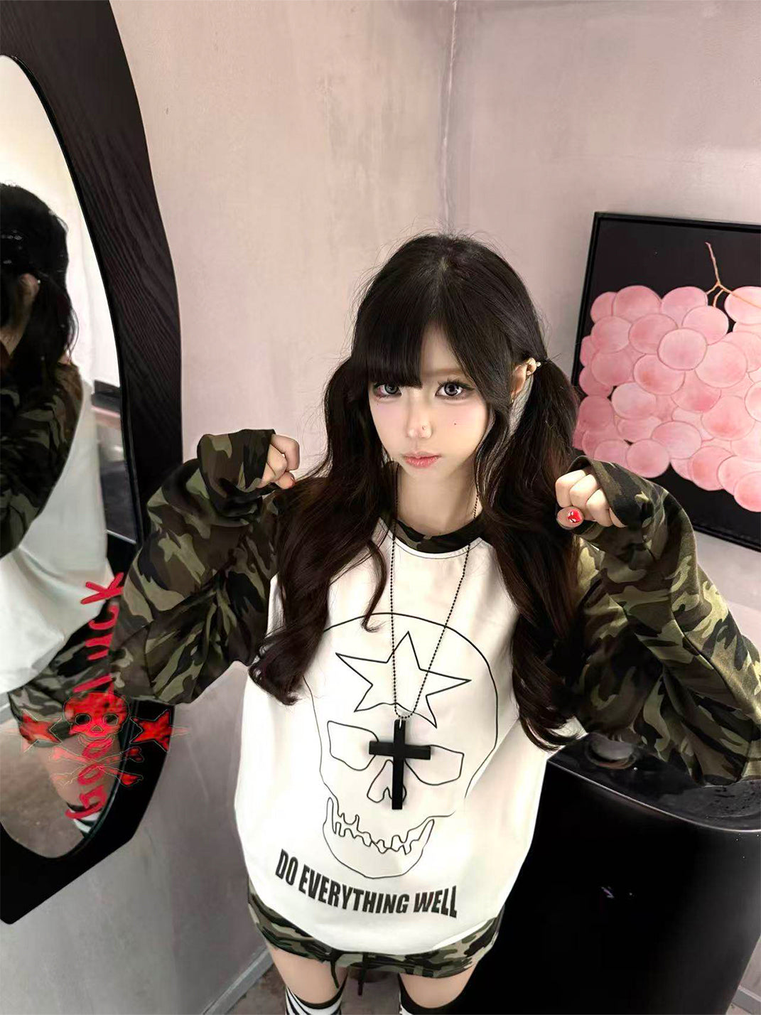DETW Skull Camouflage Long-Sleeved T-Shirt - view 5
