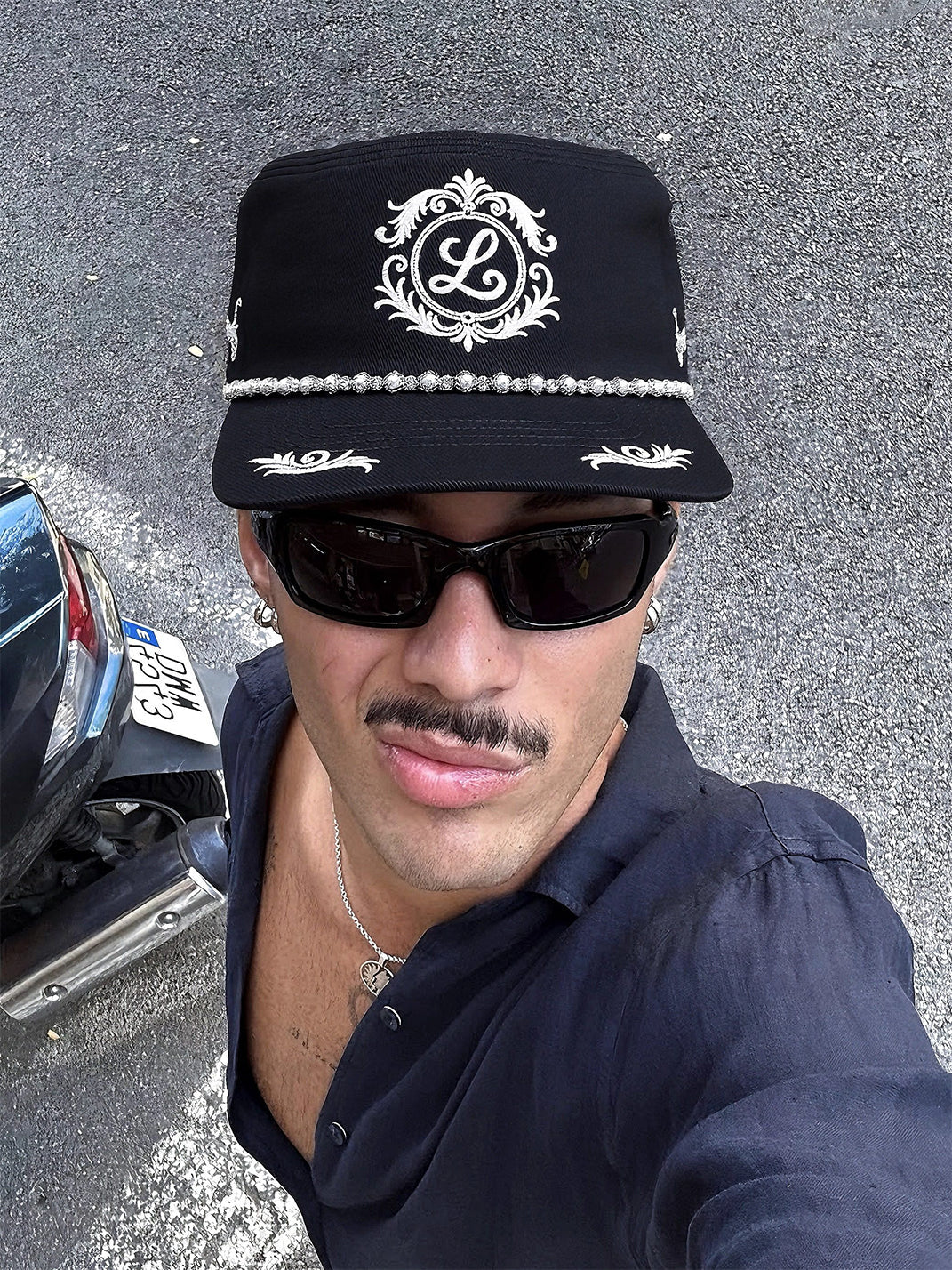8LOME Pearl-Trimmed Curved-Brim Baseball Cap - view 5