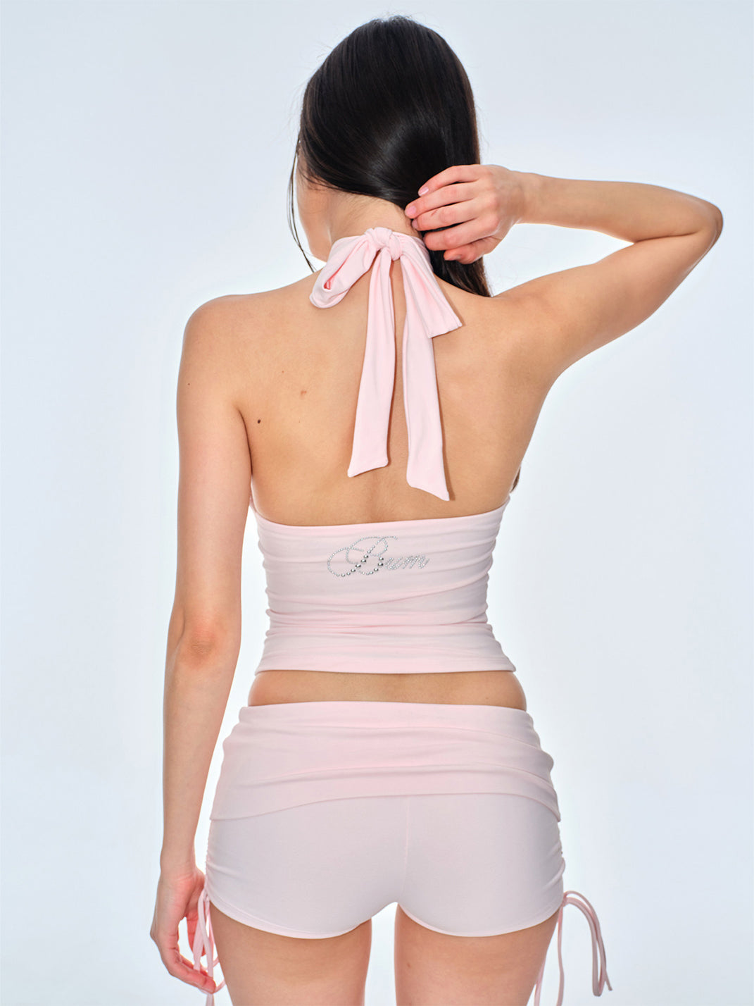 BUM STUDIO Rivet Cutout Halter Tank Top - view 5