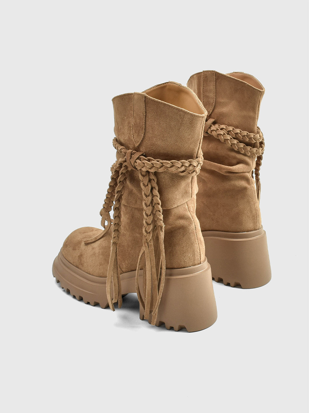 RONGRONG BABY Tassel V-Platform Calf Boots - view 5