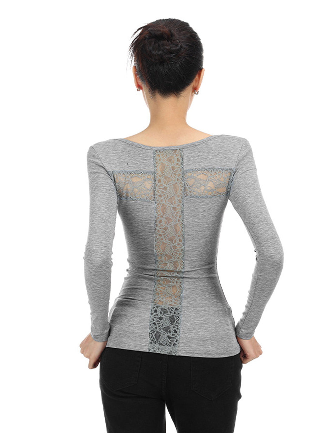 BIGGOLD Graphic Back Lace Cross T-Shirt - view 5