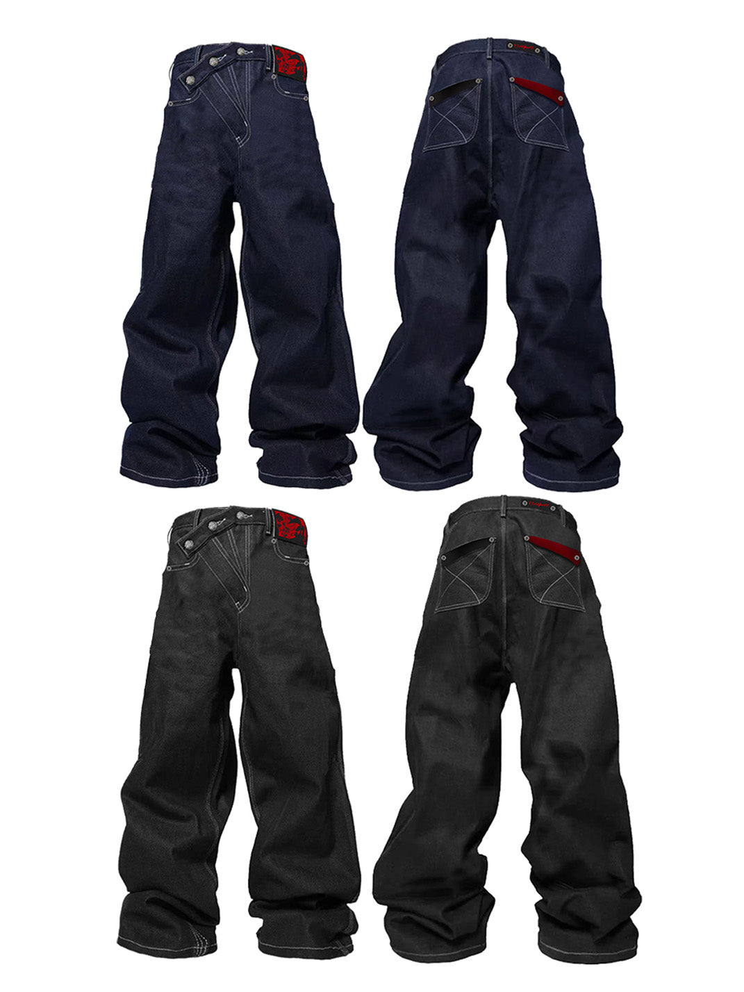 PAIKI Raw Denim Extra-Wide-Leg Jeans - view 5