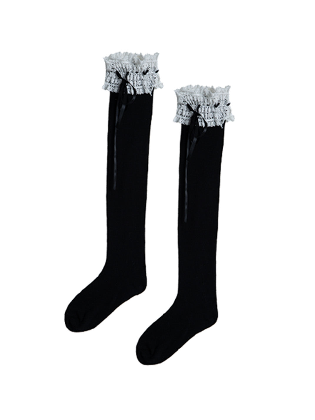 SS2L Lace Ribbon Bow Over-Knee Stockings - view 6