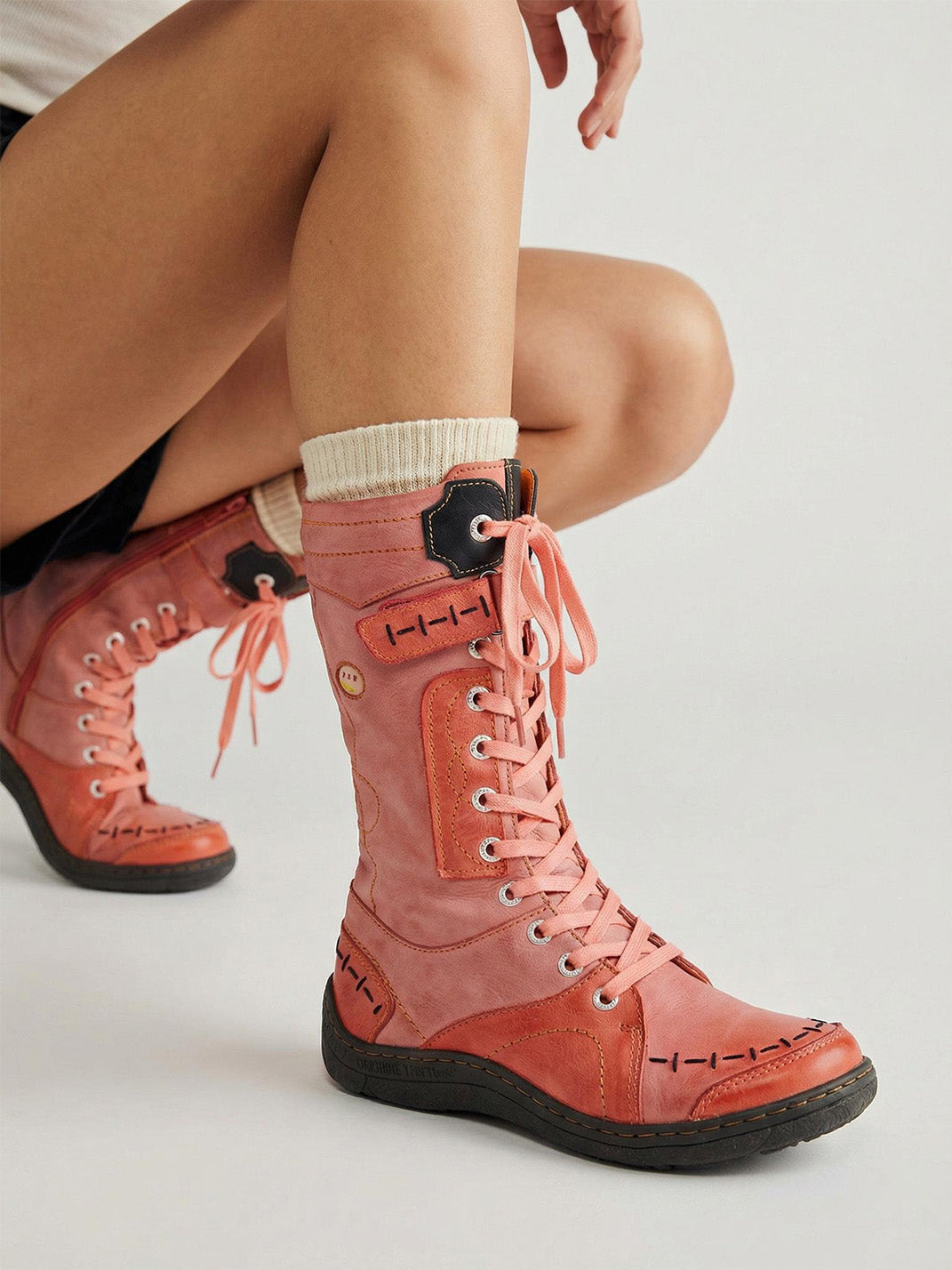 TMA EYES Washed PU Y2K Look Fleece-Lined Snow Boots - view 6