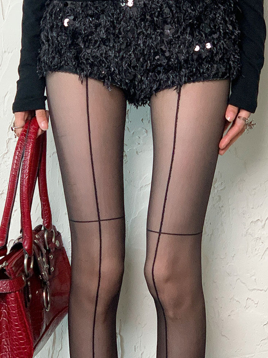 Bokior Y2K Cross-Pattern Pantyhose - view 6