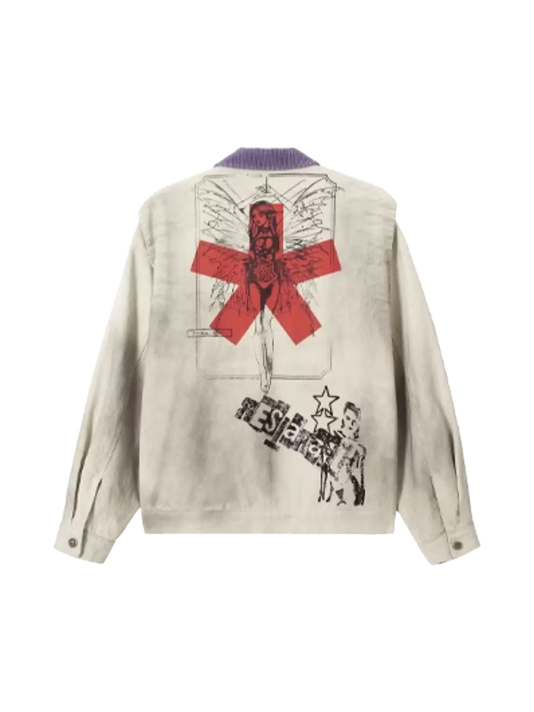 Wonderful Story Colorblock Collar Badge Print Jacket - view 6
