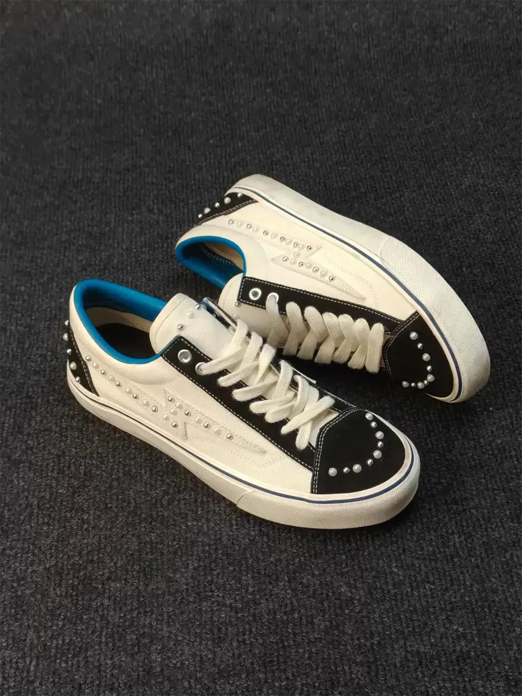 ZDZZFT Pearl-Look Studded Low Top Skate Sneakers - view 6
