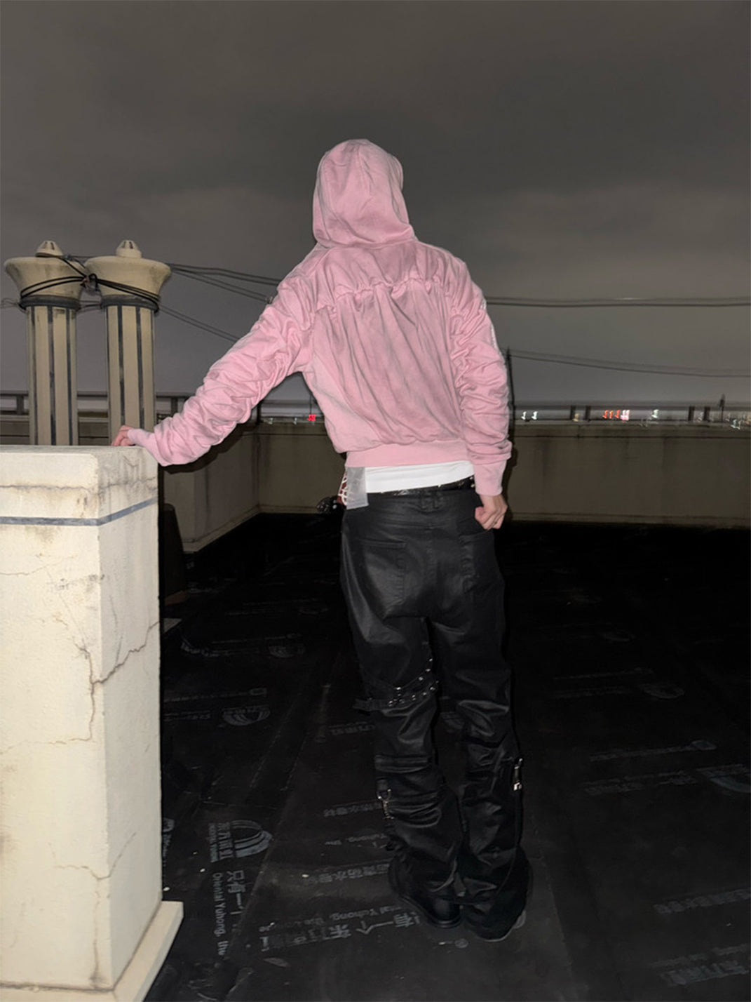 DETW Distressed Pink Zip-Up Hoodie - view 6