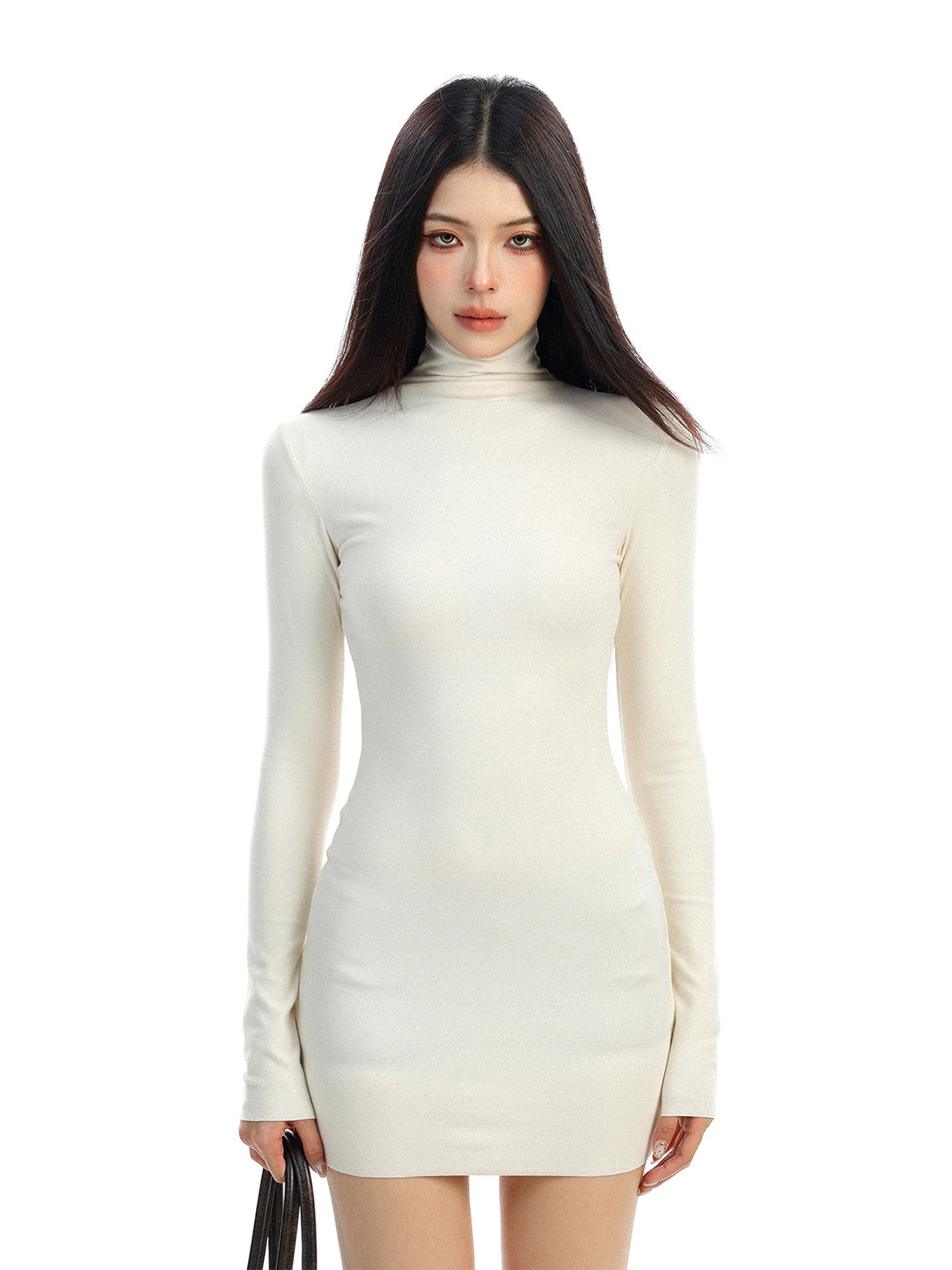 BIGGOLD Mock-Neck Long-Sleeved Bodycon Dress - view 6