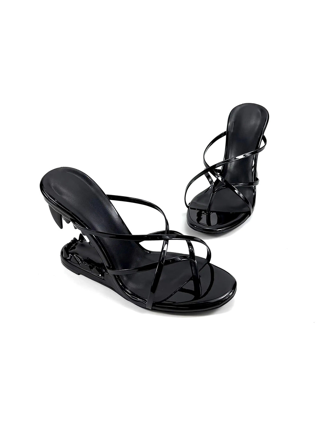 Dolly Bae Fang Sculptural Platform Thong Sandals - view 6