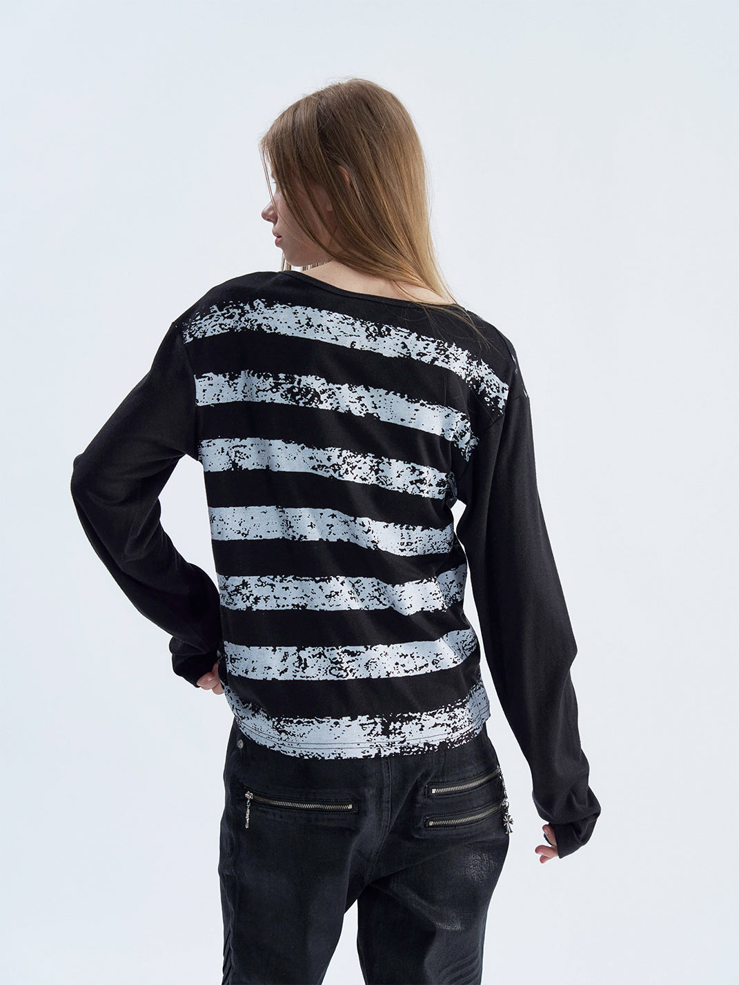 PAIKI Vintage Leopard Henley Long Sleeve Shirt - view 6