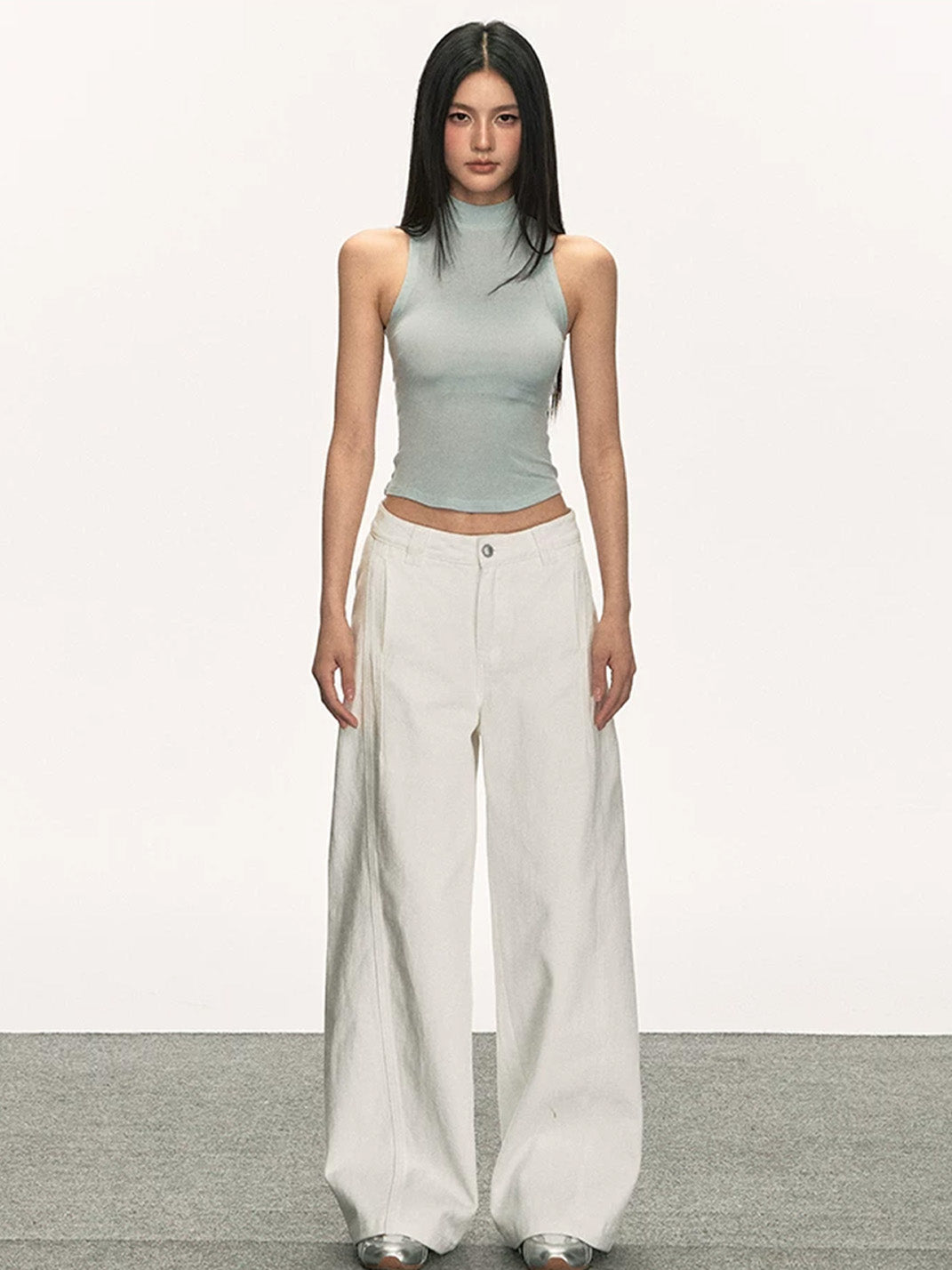 Anna aneae Fitted Knit Cropped Tank Top - view 6