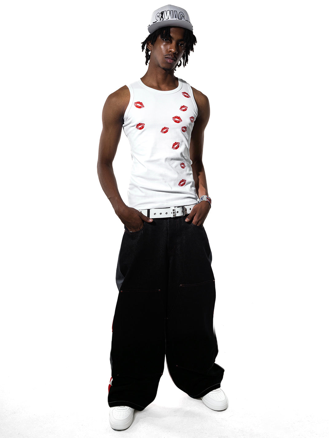 ArtByTastybabe Stretch Ribbed Graphic Tank Top - view 6