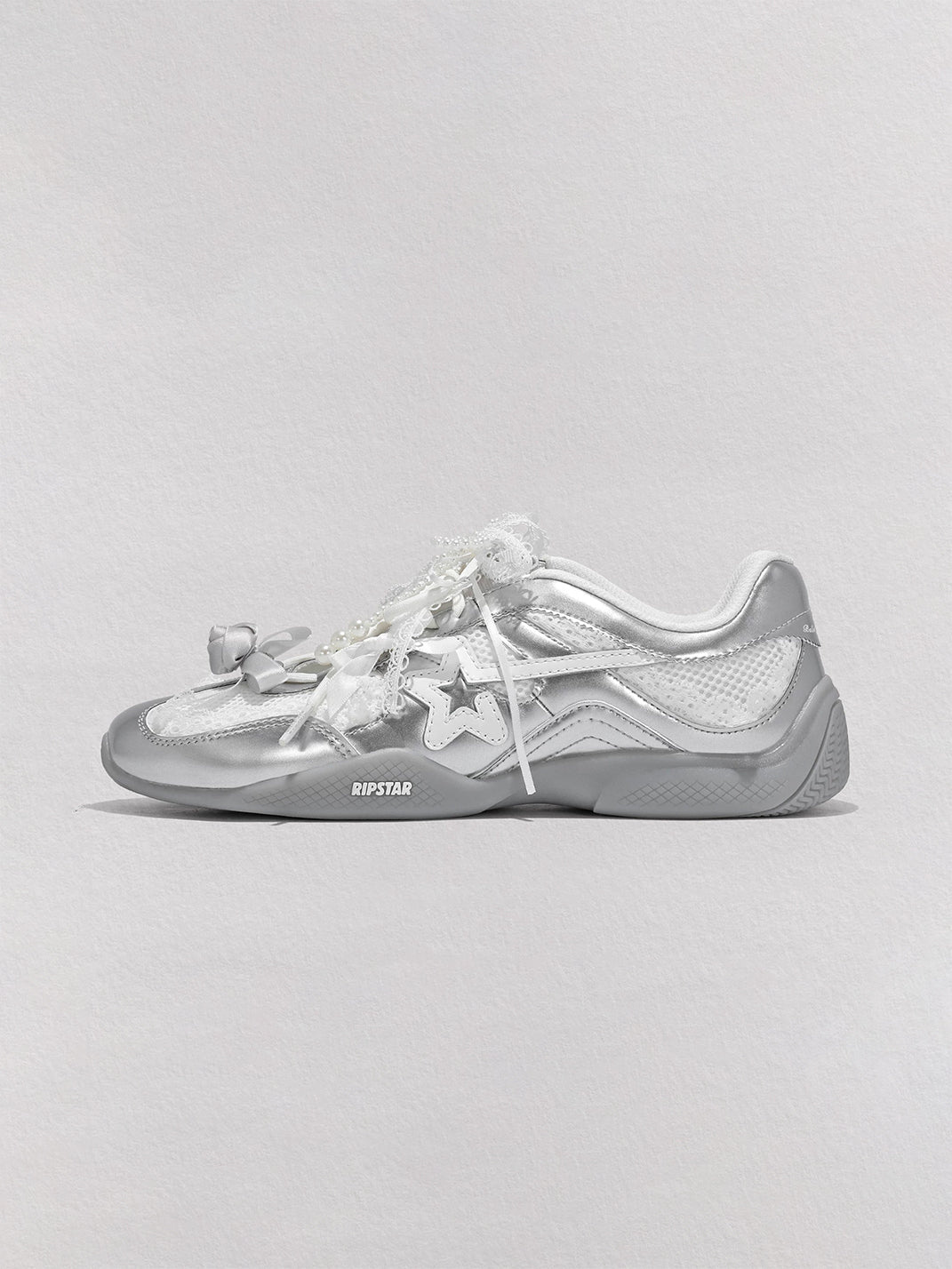 RIPSTAR Galaxy Silver Ballet Mary Jane Sneakers - Galaxy Silver