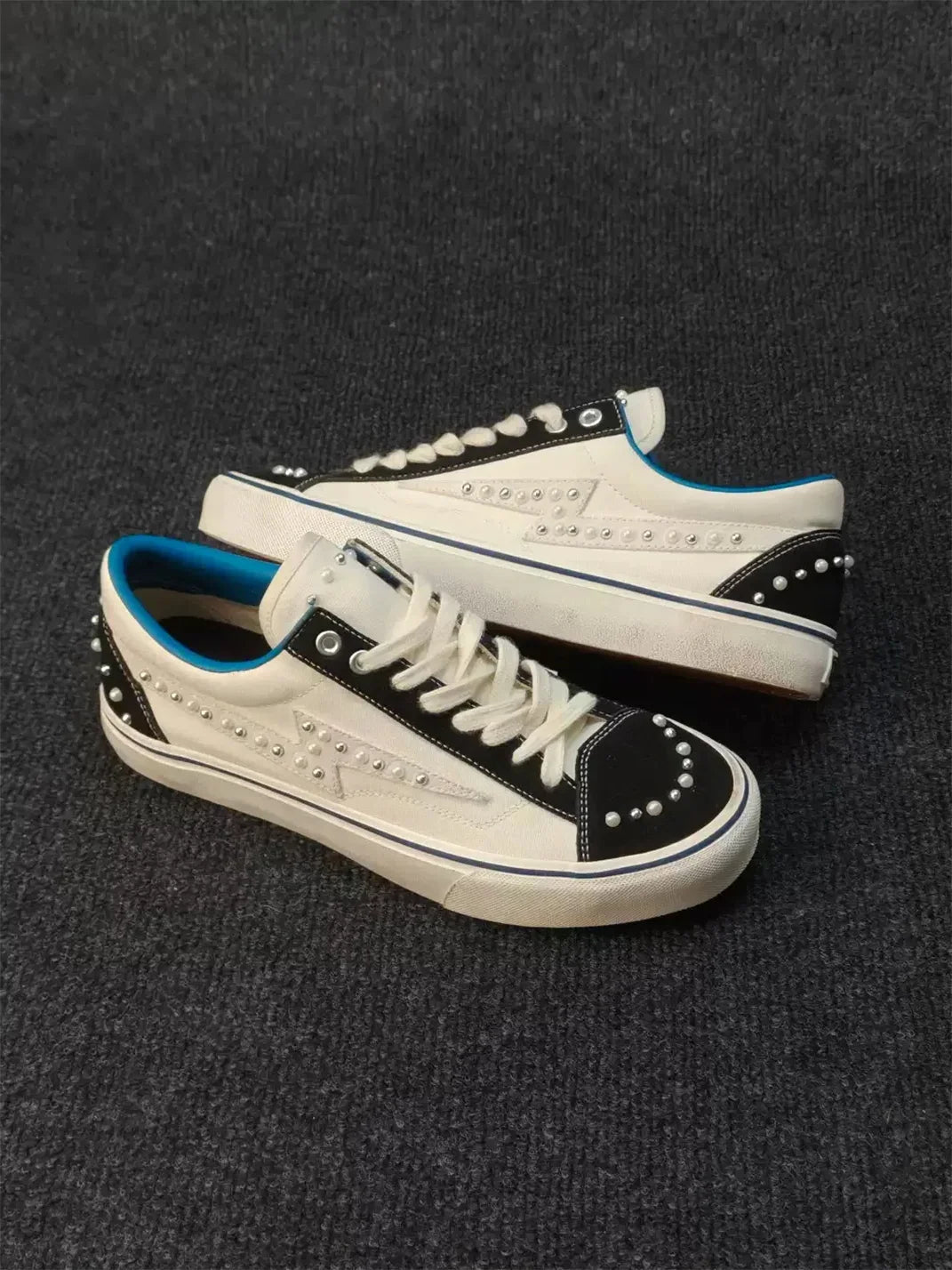 ZDZZFT Pearl-Look Studded Low Top Skate Sneakers - view 7