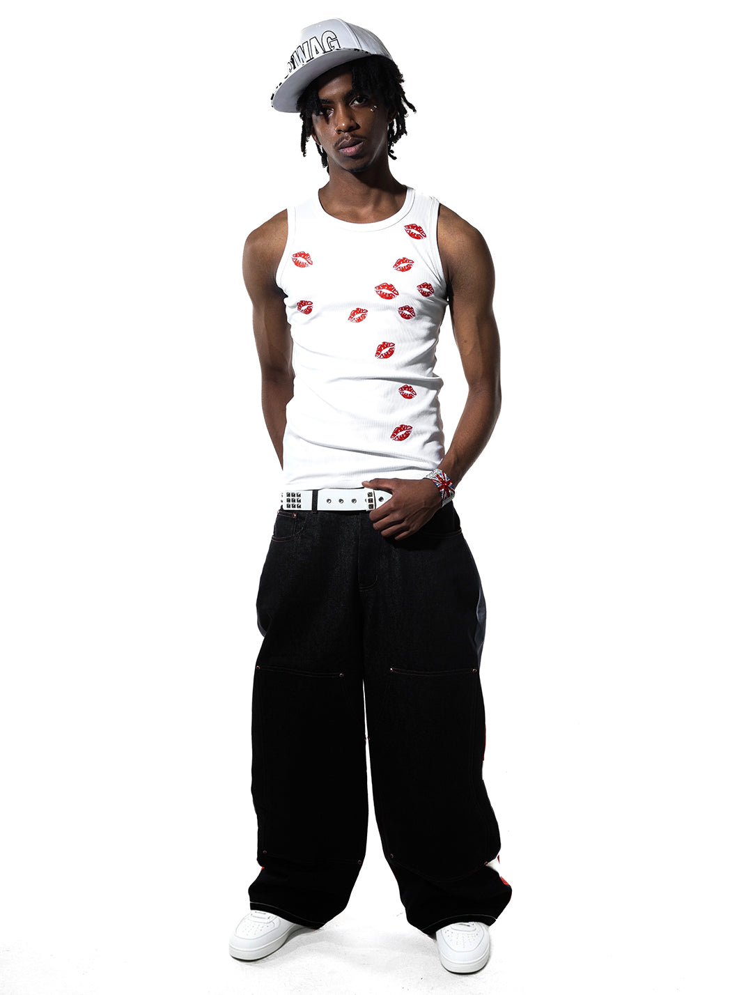 ArtByTastybabe Stretch Ribbed Graphic Tank Top - view 7