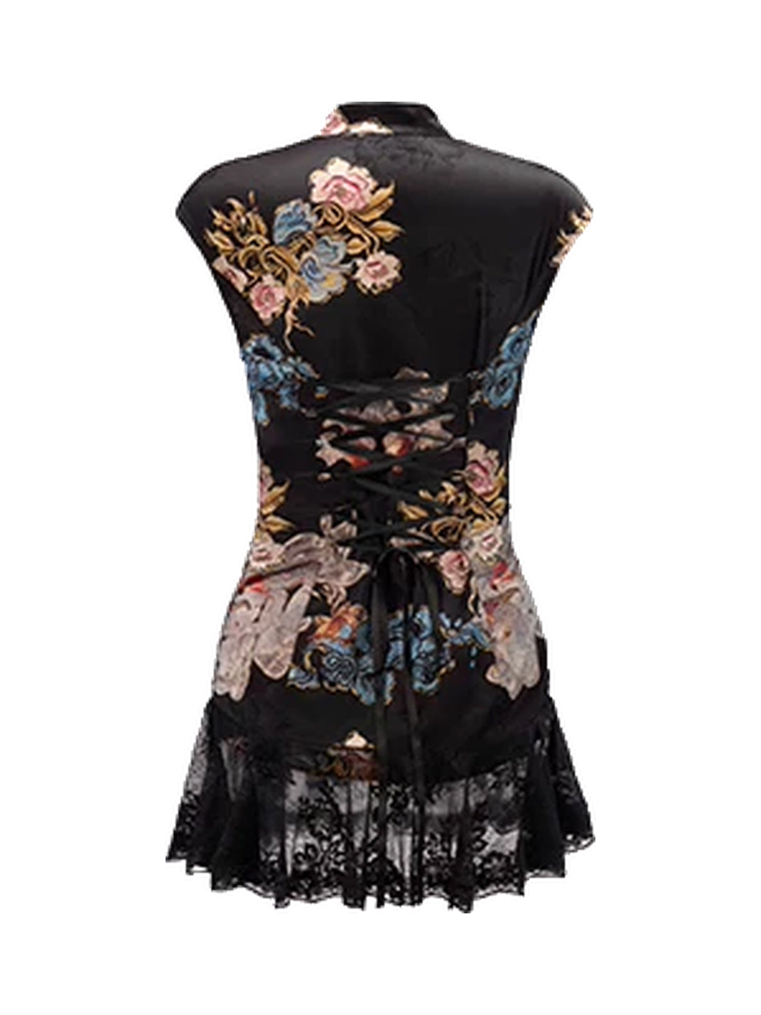 JYOSEI China-Inspired Floral Lace Mini Dress - view 7