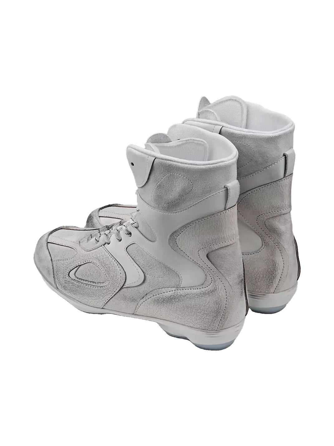 HANQIAORIJI Weathered Deconstructed High-Top Trainer - view 7