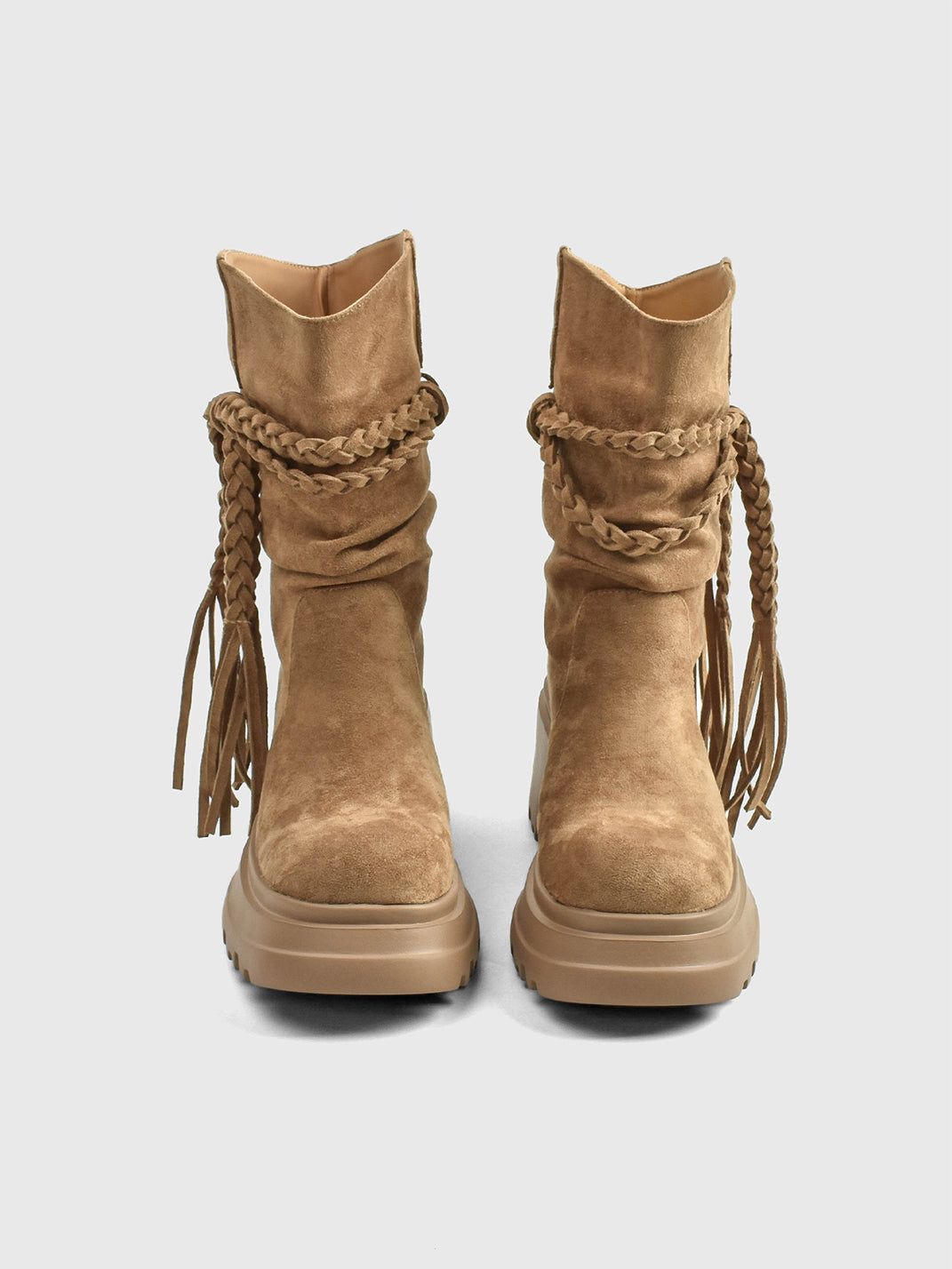 RONGRONG BABY Tassel V-Platform Calf Boots - view 7