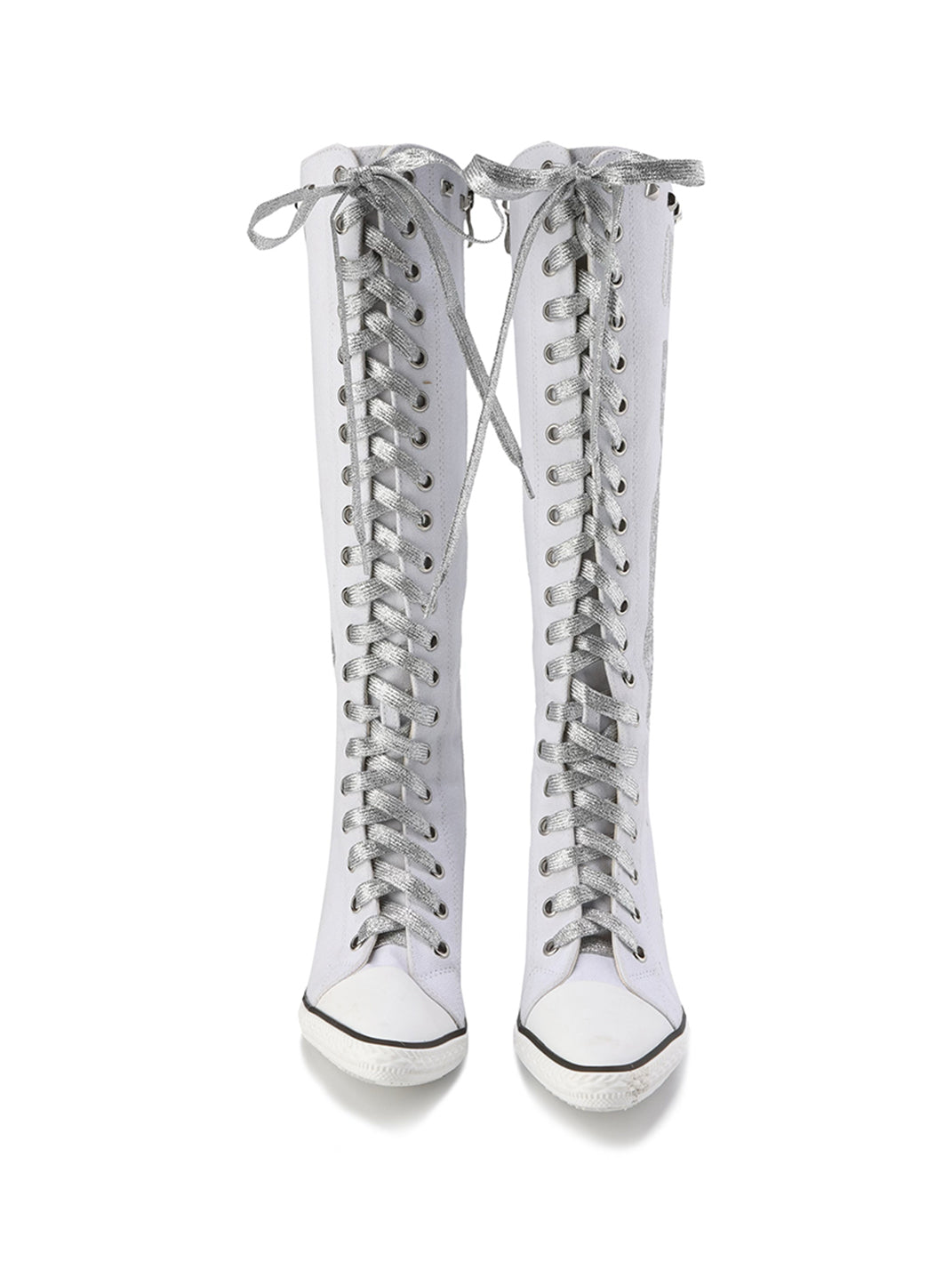 Ooops333 Pistol-Print Studded High-Heeled Boots - view 8