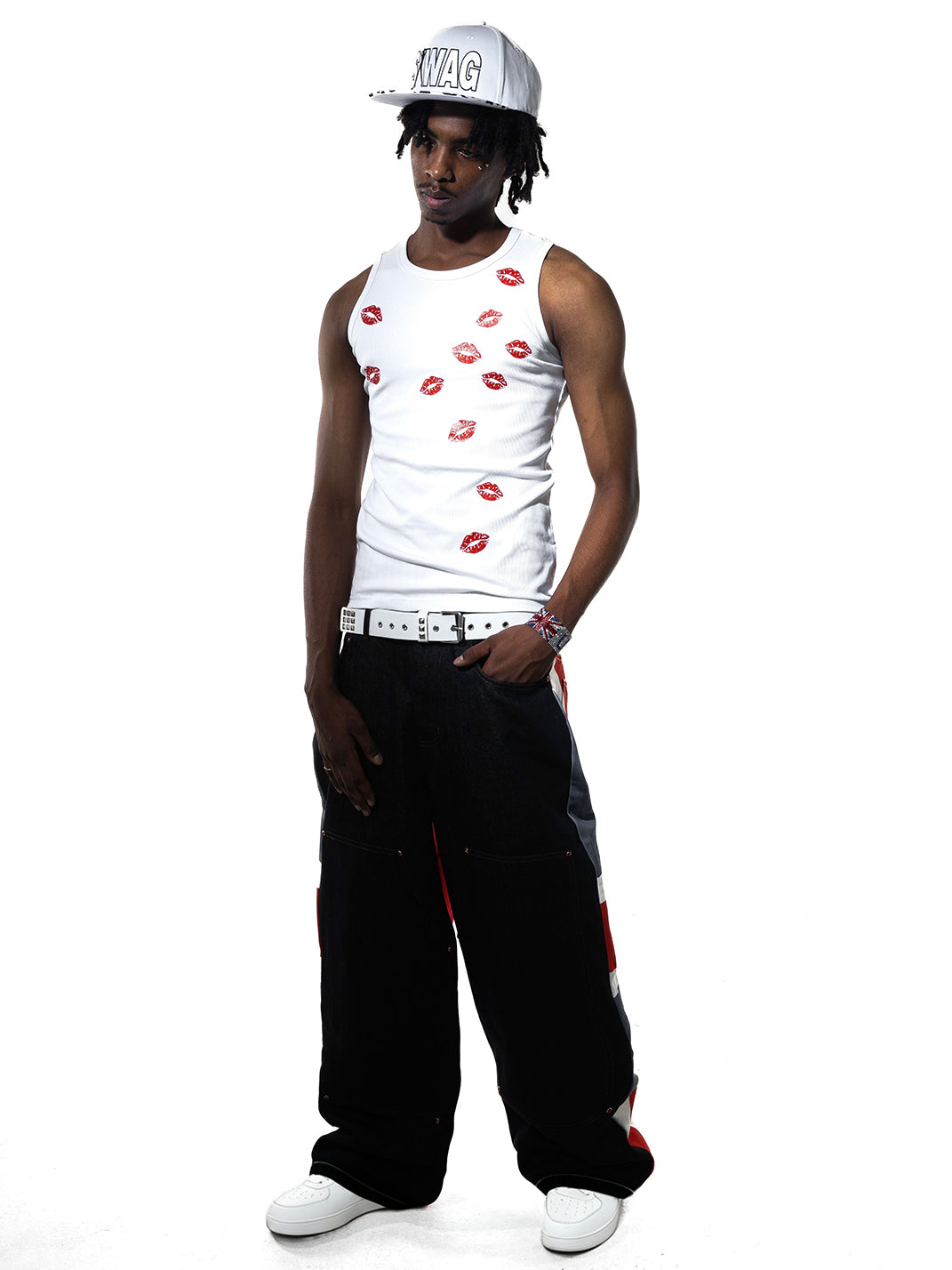 ArtByTastybabe Stretch Ribbed Graphic Tank Top - view 8