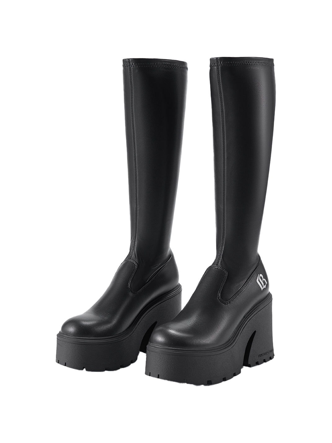 UnicornBlood High-Heeled Platform Elastic Boots - Black