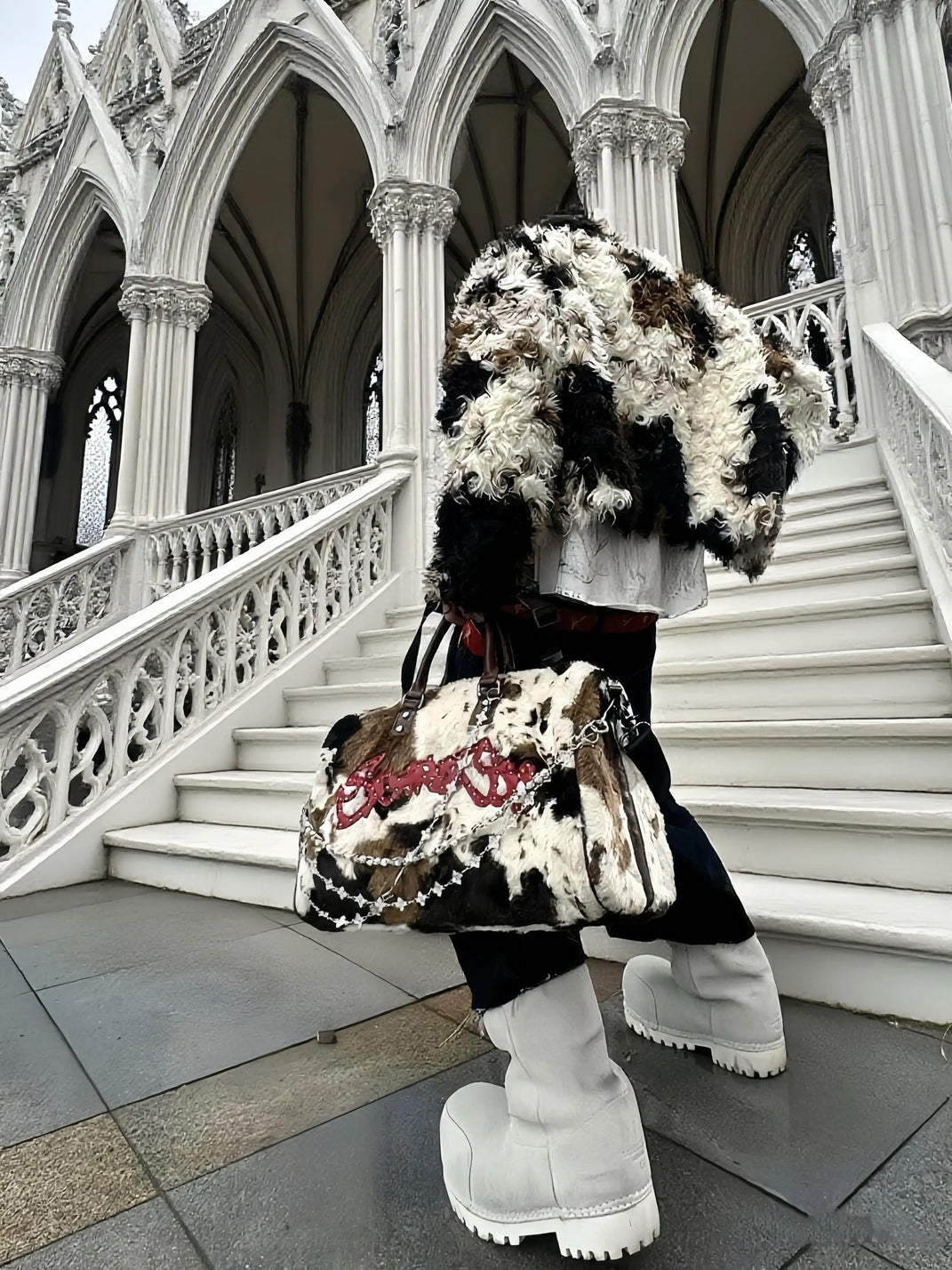SevenJss Large Cow Print Travel Weekender Bag - view 8