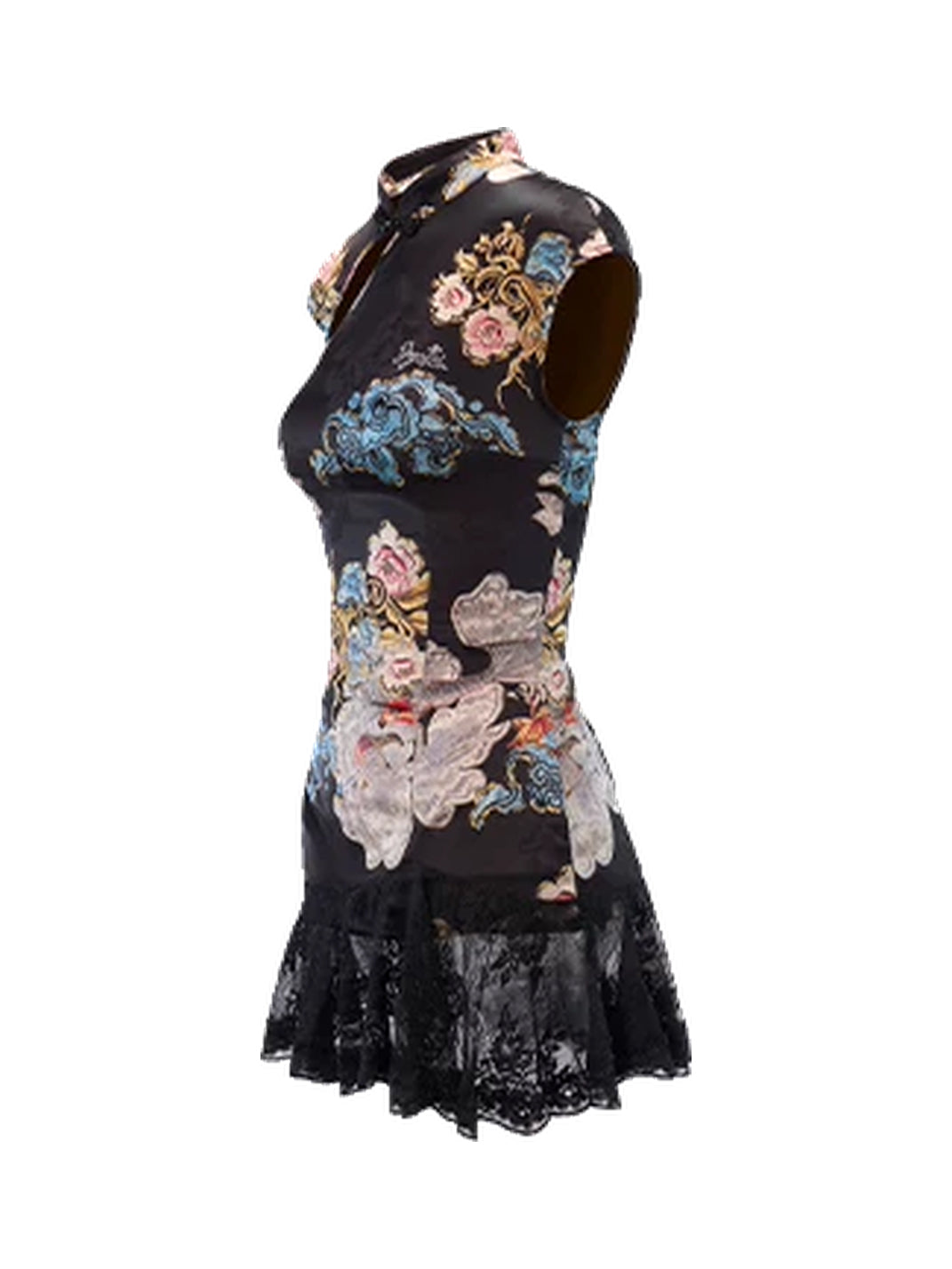 JYOSEI China-Inspired Floral Lace Mini Dress - view 8