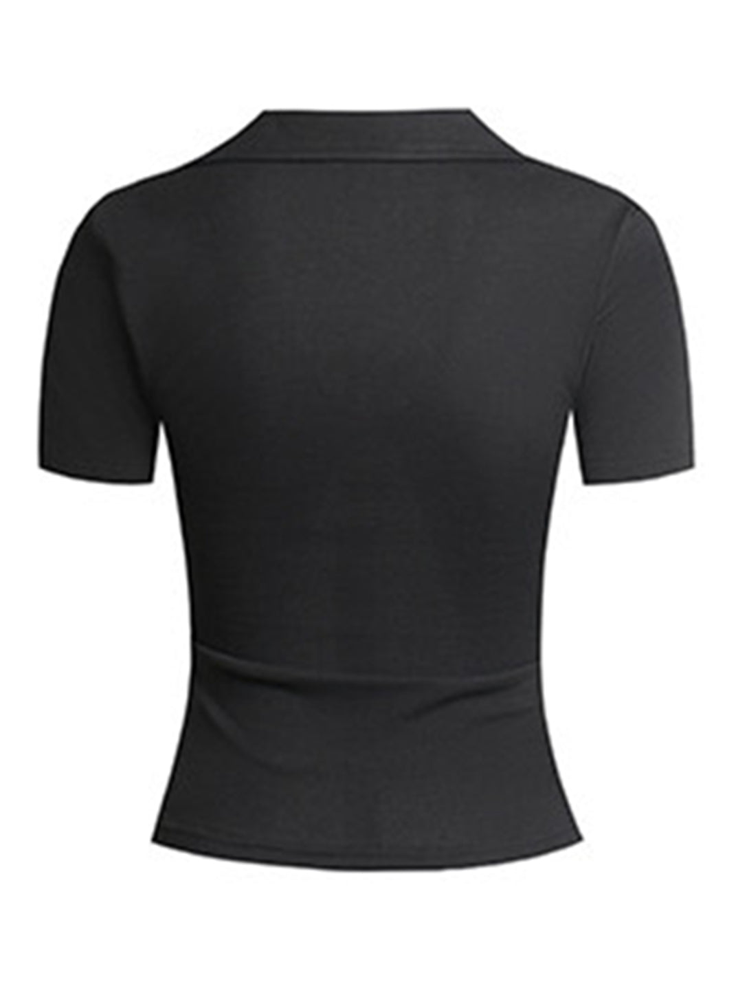 BIGGOLD V-Neck Faux Two-Piece Lace Spliced T-Shirt - view 8