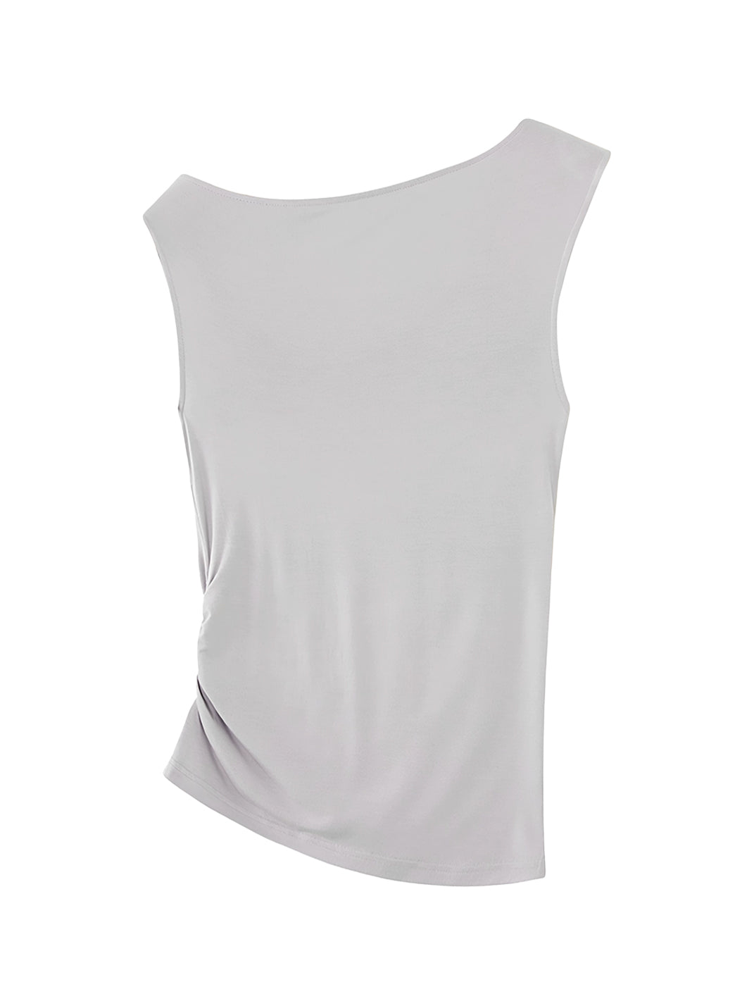 Imdelusion Asymmetric One-Shoulder Union Jack Silver Foil Graphic Tank Top - view 8