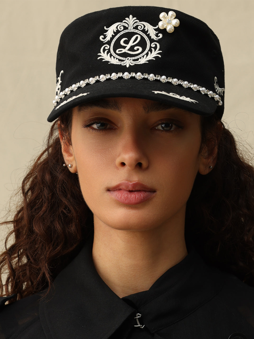 8LOME Pearl-Trimmed Curved-Brim Baseball Cap - view 8