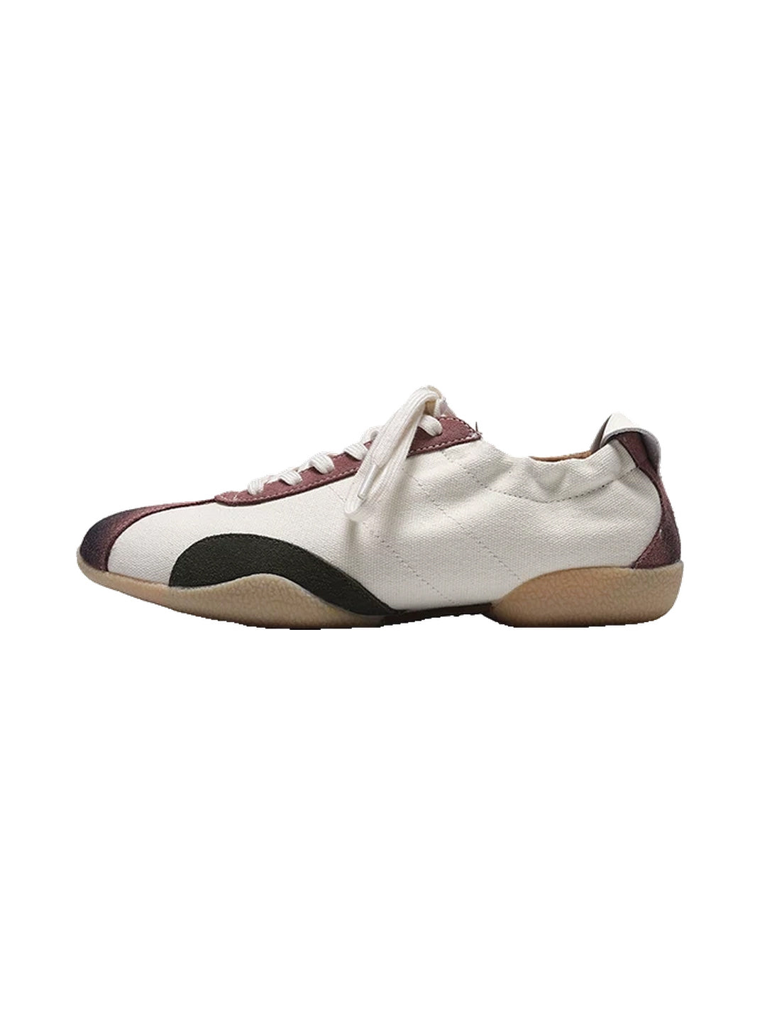 SELVMAKE Colorblock Ballet-Inspired Trainer Shoes - Beige