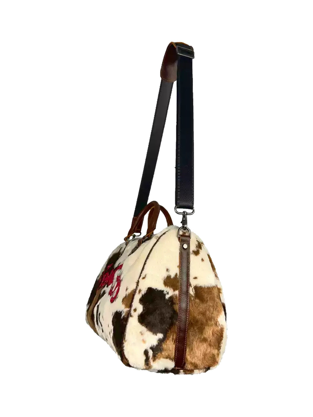 SevenJss Large Cow Print Travel Weekender Bag - view 9
