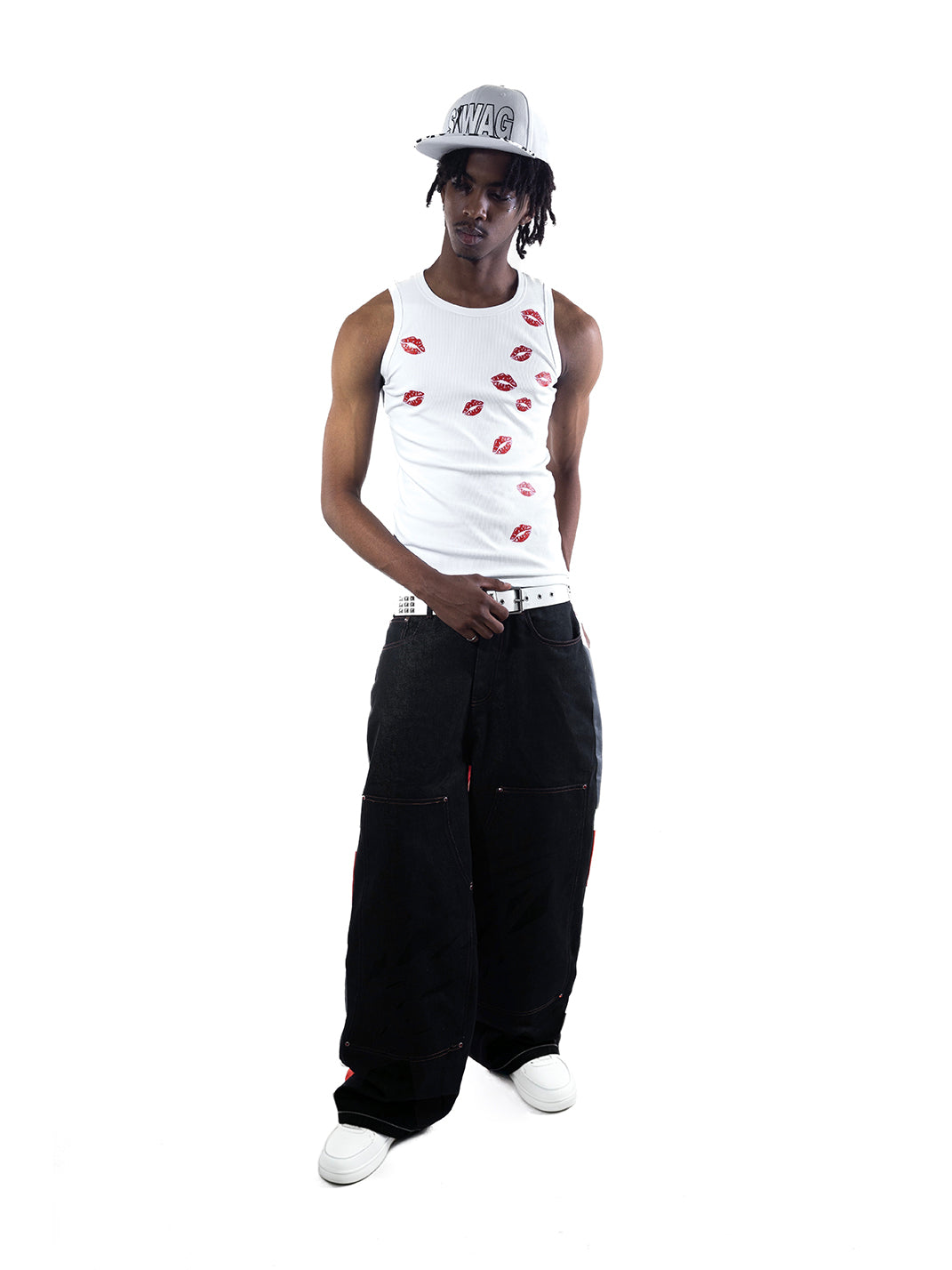 ArtByTastybabe Stretch Ribbed Graphic Tank Top - view 9
