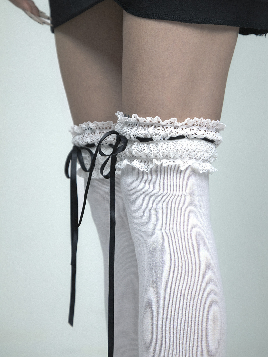 SS2L Lace Ribbon Bow Over-Knee Stockings - view 9