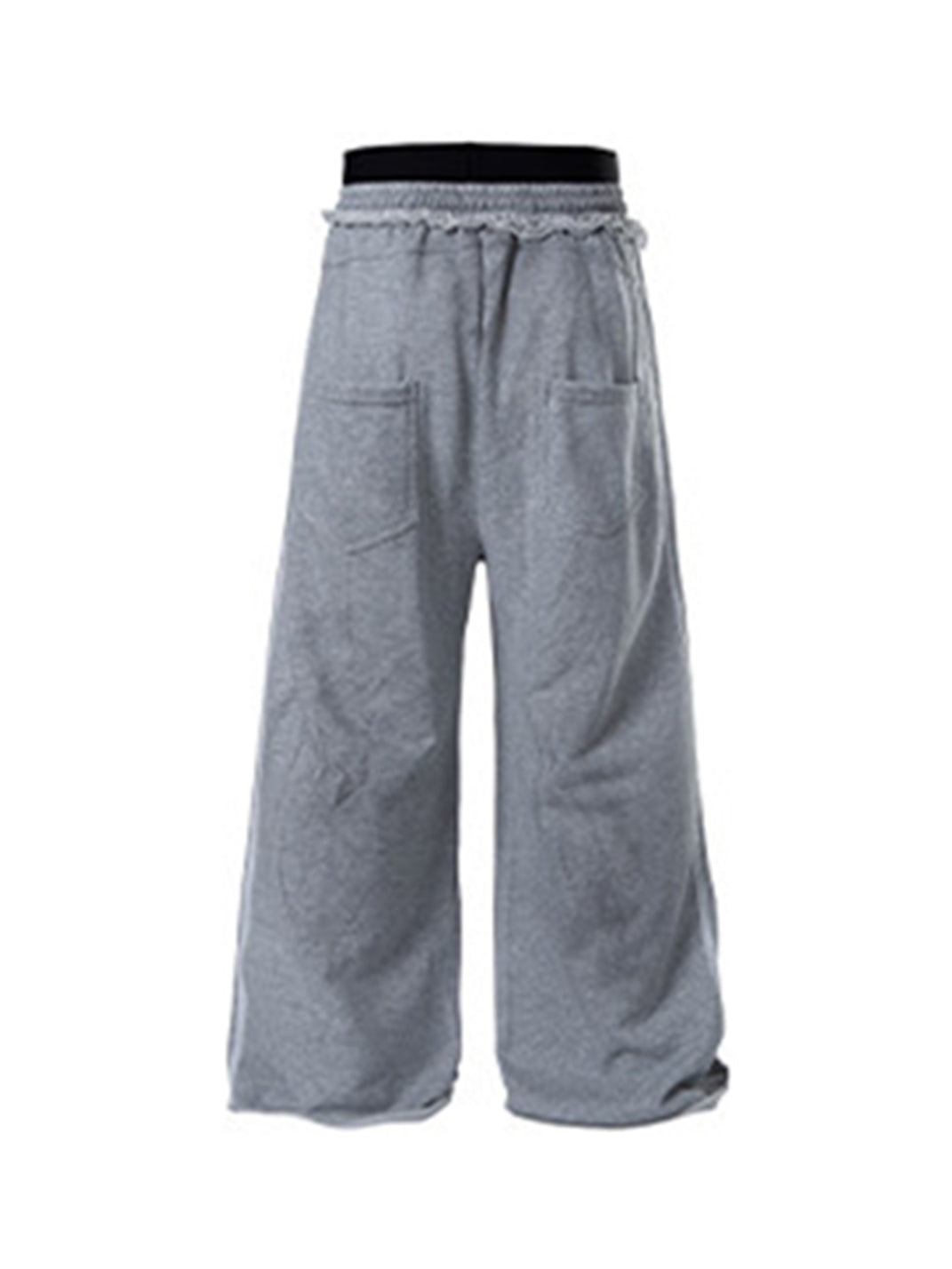BIGGOLD Studded Fake Two-Piece Double Waist Script Printed Sweatpants - view 10