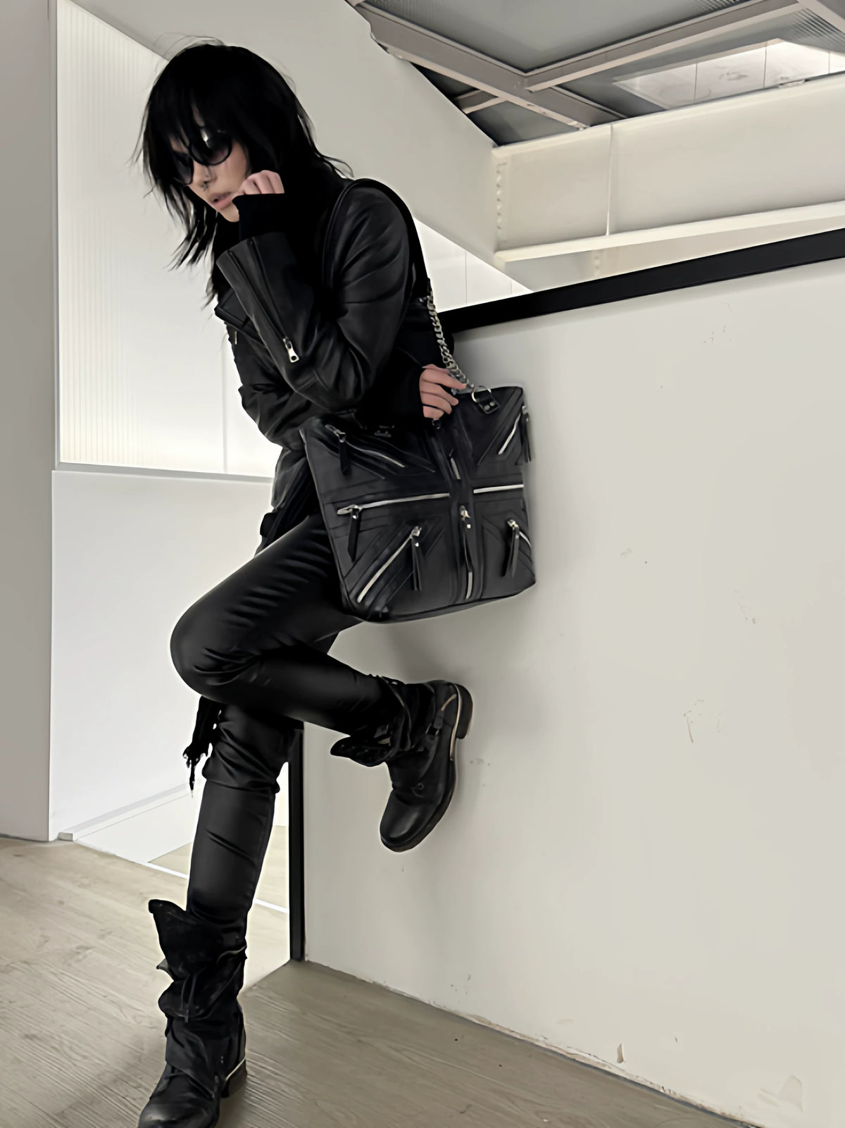 Moire Rave Union Jack Zip Tote Bag - 页面展示主图_4