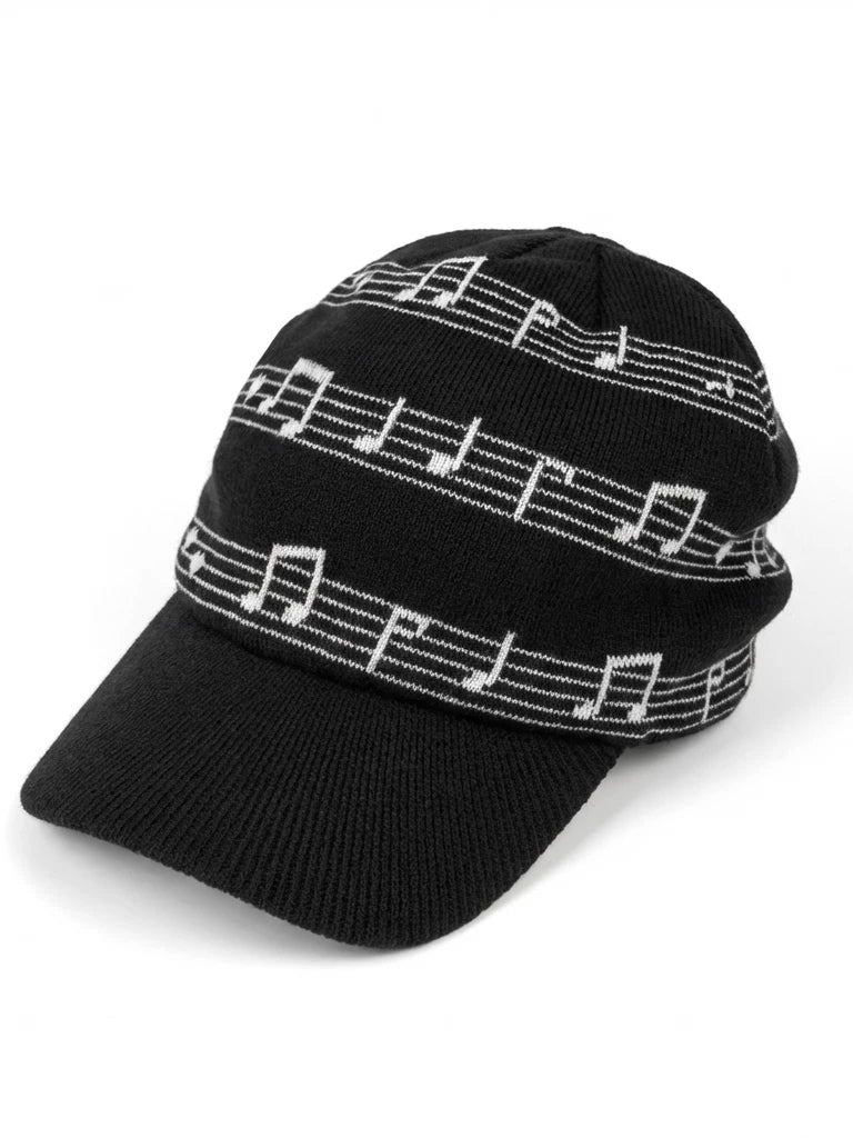 SAUCE x MOIRE Music Note Knit Visor Cap - product view 1
