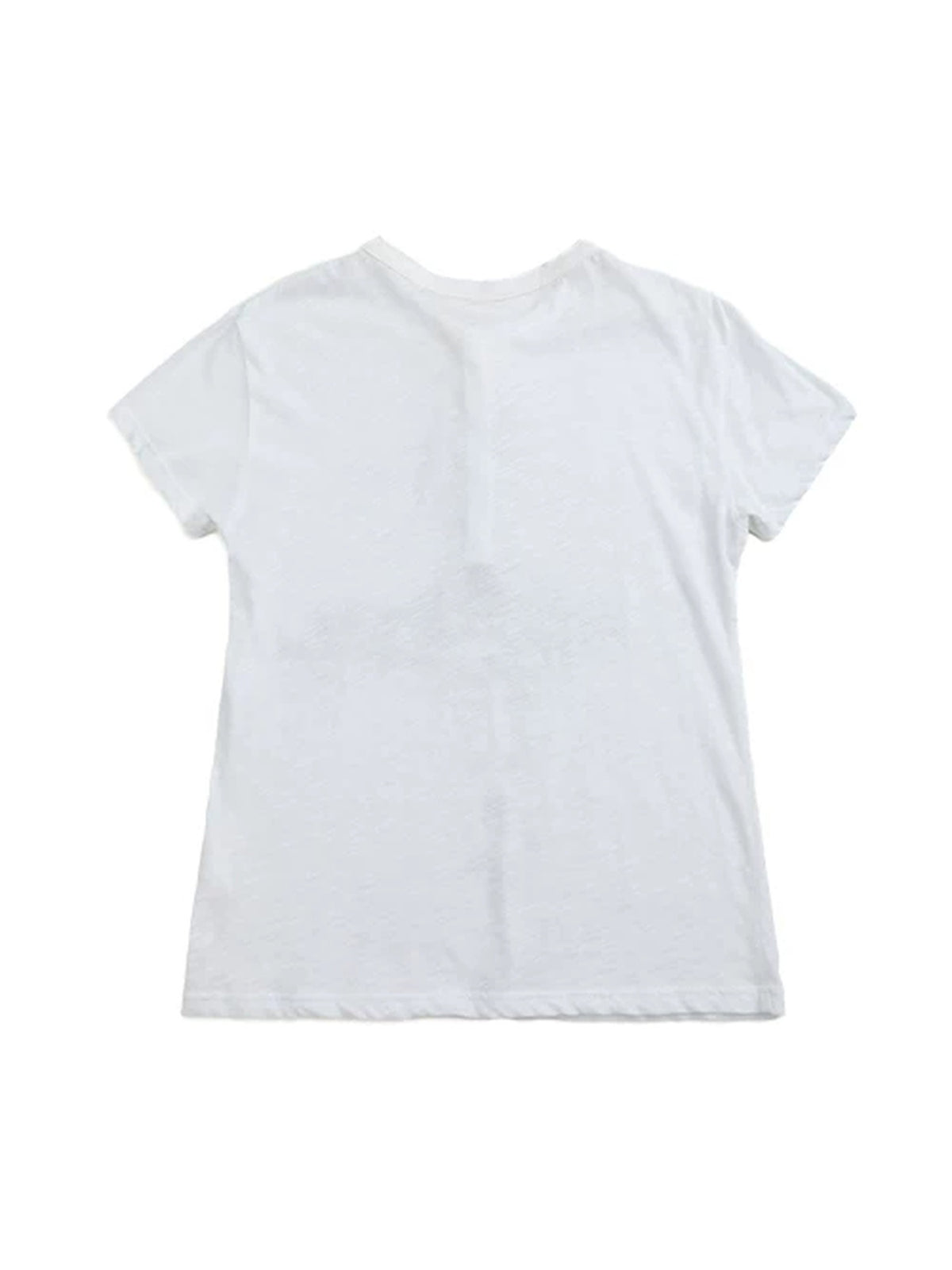 Leopard Cross Print Slub Henley Tee - White flat lay back