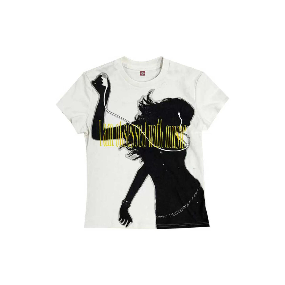 DETW Music Portrait Graphic T-Shirt - White front product flat lay