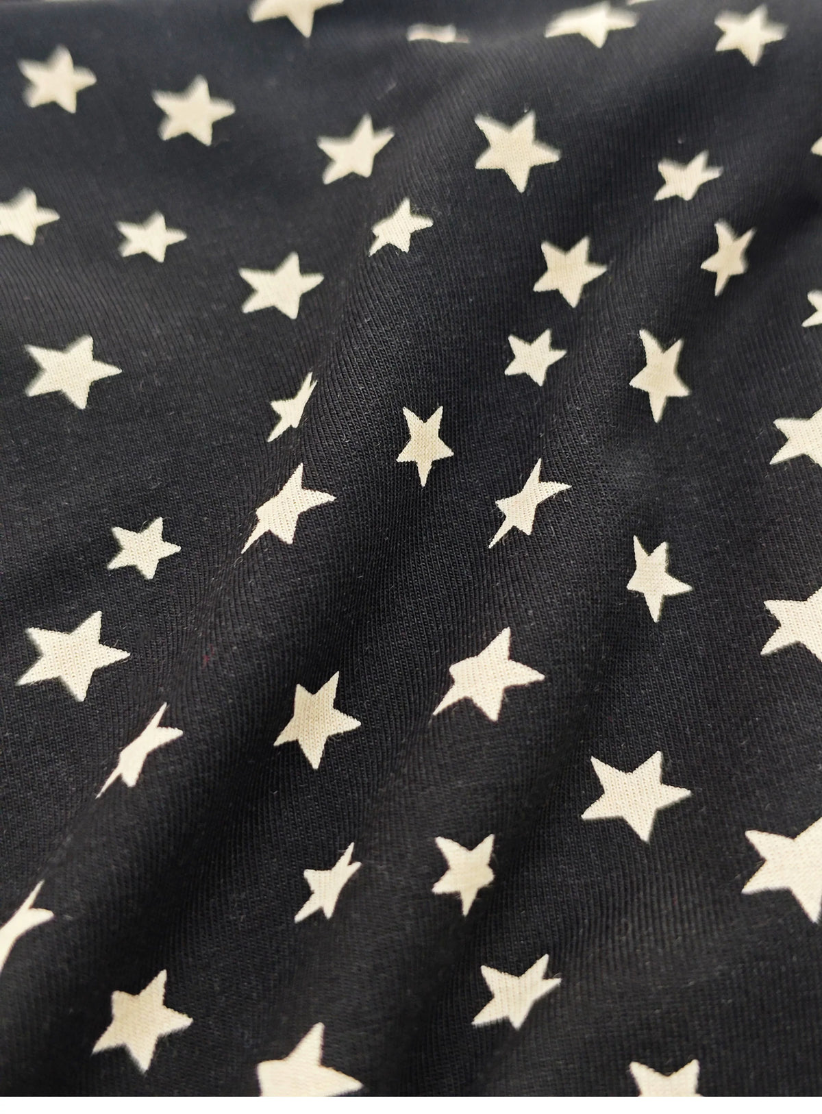 Fourth3ex Star Print Double-Waistband Boxer Briefs - black star print fabric close-up