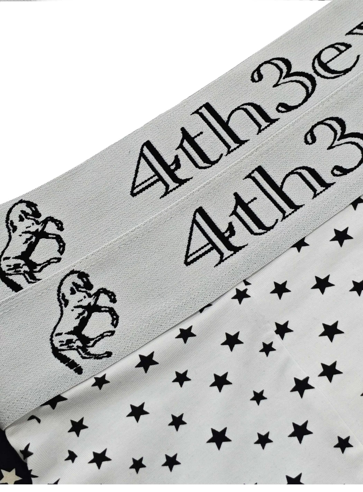 Fourth3ex Star Print Double-Waistband Boxer Briefs - white waistband detail
