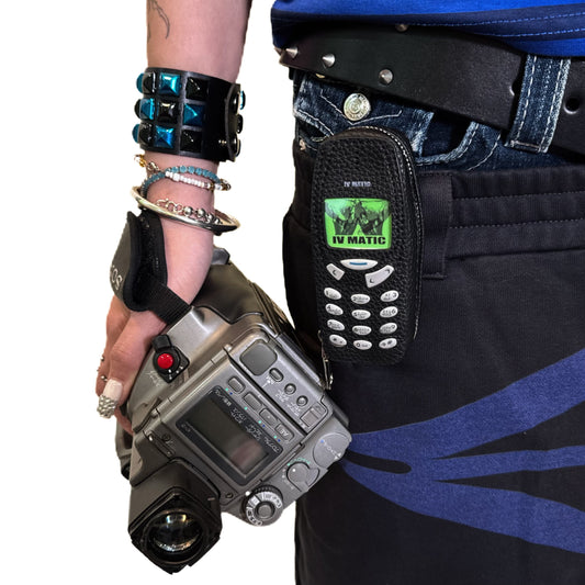 IV MATIC Retro Phone Leather Keychain Coin Purse - worn on belt