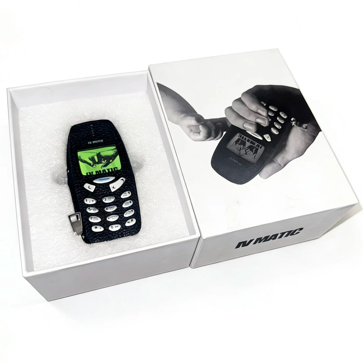IV MATIC Retro Phone Leather Keychain Coin Purse - gift box