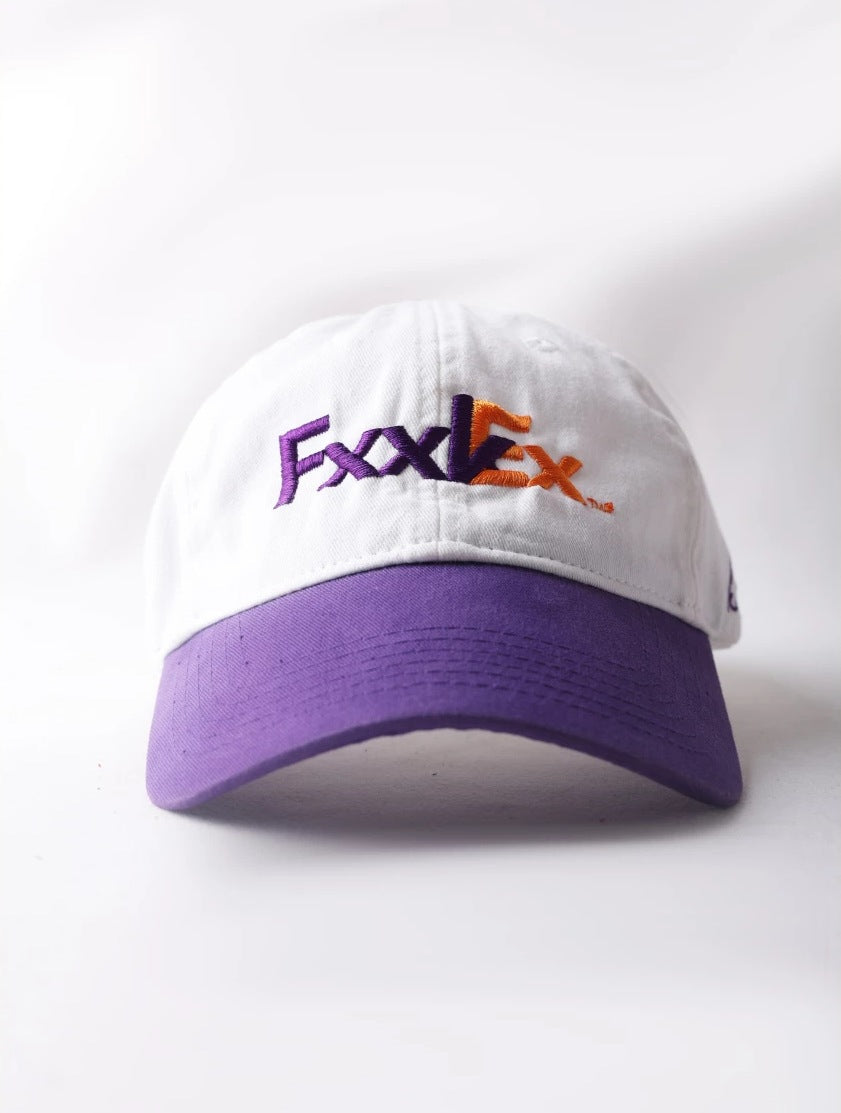 Parody Logo Embroidered Two-Tone Baseball Cap - front low angle